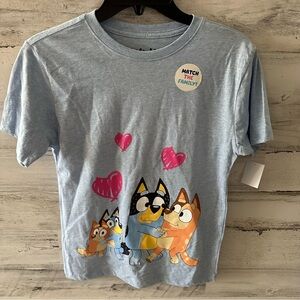 Kids Bluey Family Graphic T-Shirt Size L NEW